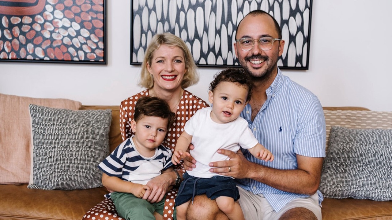 Mater neurosurgeon Amelia Jardim with her family. Picture – contributed.