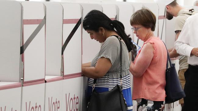 Pre-poll voting, Brisbane City Hall. Photographer: Liam Kidston