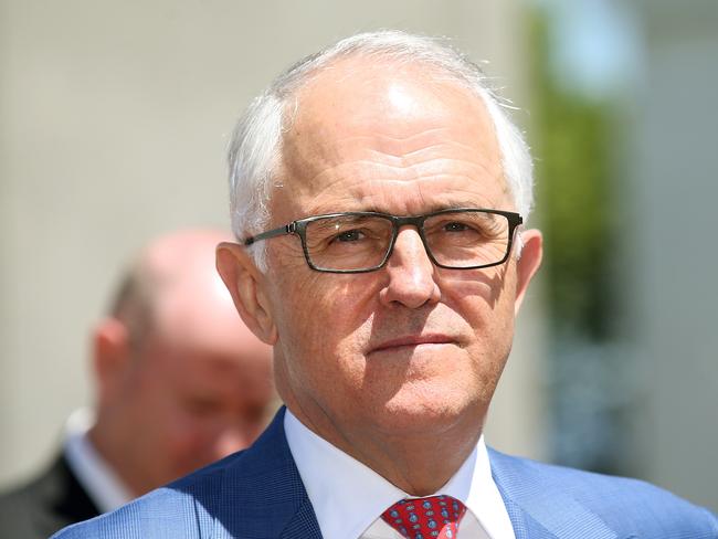 PM Malcolm Turnbull speaking at a press conference at the Department of Defence in Canberra. Picture Kym Smith