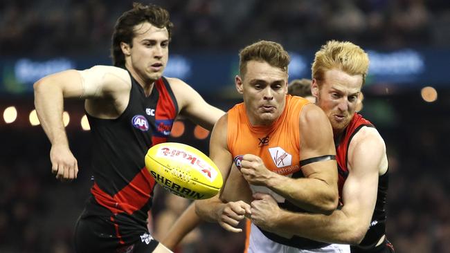 GWS wilted when Essendon turned up the pressure during their clash last round. Picture: Dylan Burns/AFL Photos via Getty Images.