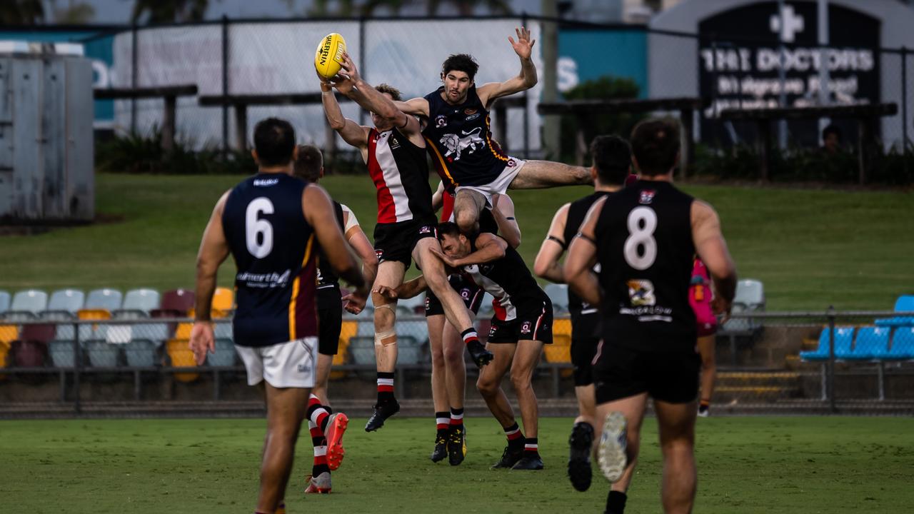 Cairns City Lions take on Cairns Saints in the 2021 AFL Cairns grand final.