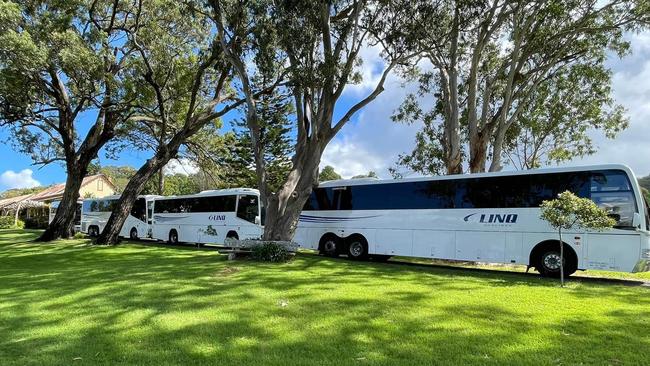 Linq Busline coaches parked in the Hunter. Picture: Facebook