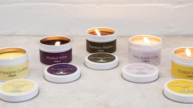 The limited edition range of alcohol-scented candles.