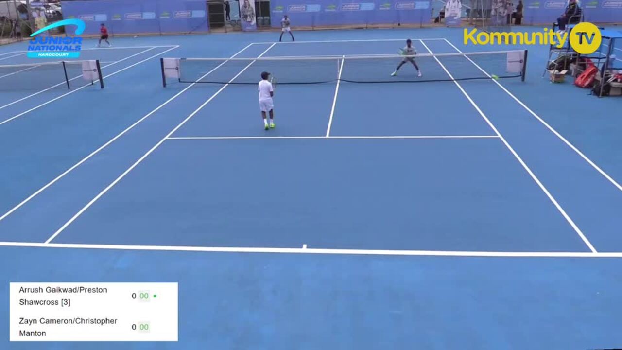 Replay: Arrush Gaikwad/Preston Shawcross [3] v Zayn Cameron/Christopher Manton (12/U Boys Doubles Final) – 2024 Australian Junior Hardcourt Championships Day 5