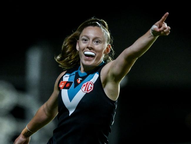 Caitlin Wendland celebrates a goal. Picture: Mark Brake/Getty Images