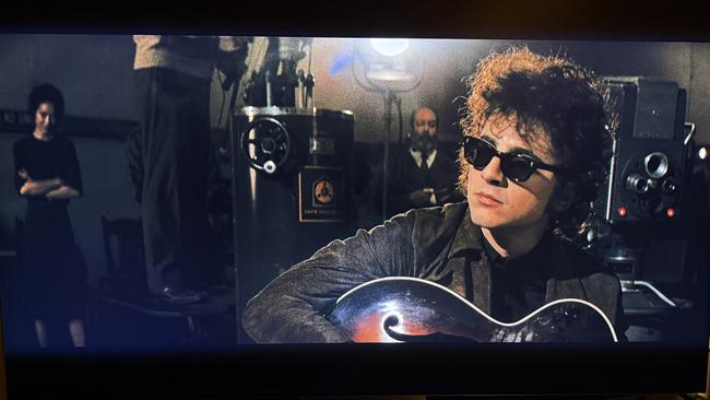 The extra detail means movies like A Complete Unknown display more film grain.