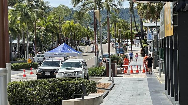 The party strip at Airlie Beach where Mr Gilbert was shot and killed. Picture: Janessa Ekert