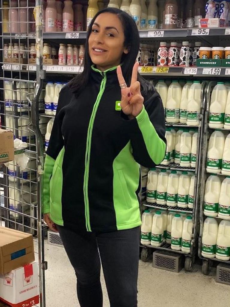 She is now stacking shelves at Asda to get through the pandemic.