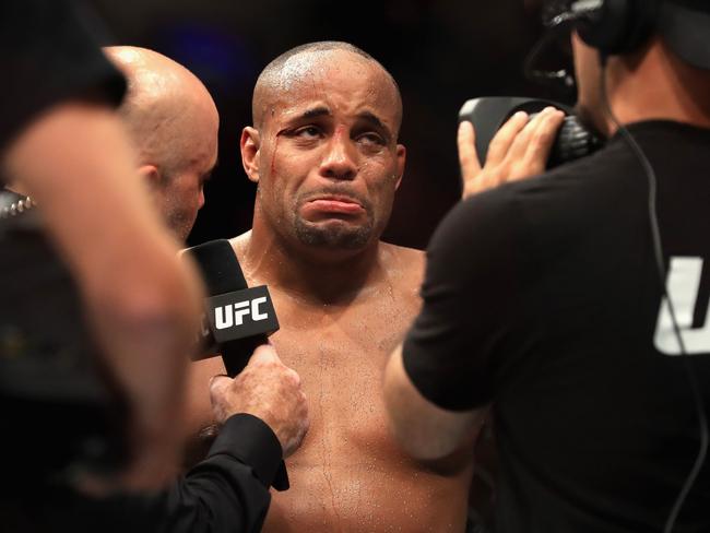 Daniel Cormier reacts to losing to Jon Jones - now a no-contest.