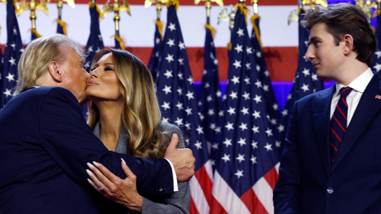 Donald Trump celebrated in Florida with his wife Melania Trump and their son Barron Trump. Picture: Chip Somodevilla/Getty Images North America/Getty Images via AFP