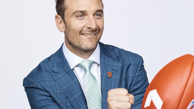 Jobe Watson is part of Channel 7's Footy commentary team in 2020. Picture: Channel 7