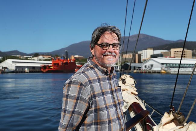 Barend Becker who sailed seven times on the Aurora Australis to the Antarctic and Macquarie Island. Final voyage out of Hobart for the Aurora Australis. Picture: NIKKI DAVIS-JONES