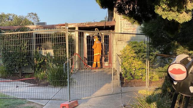 Cowwarr Primary School has been gutted by a fire. Picture: Jarrod Whittaker/ABC News.