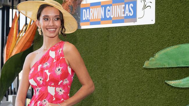 Tannwyn Lewis Carnival Ambassador at the 2023 Darwin Cup Carnival Guineas Day. Picture: Pema Tamang Pakhrin