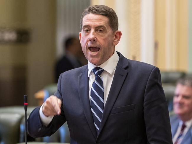 Queensland Treasurer Cameron Dick during Question Time at Parliament House in Brisbane.