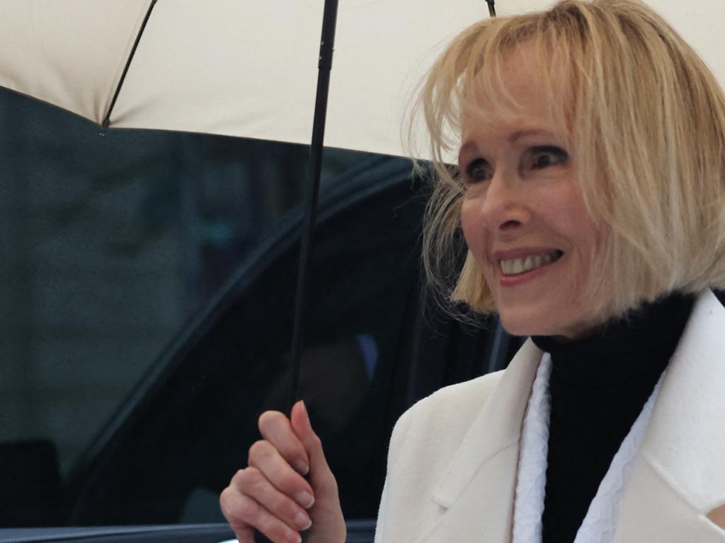 E. Jean Carroll arrives at Manhattan federal court in New York. Picture: AFP