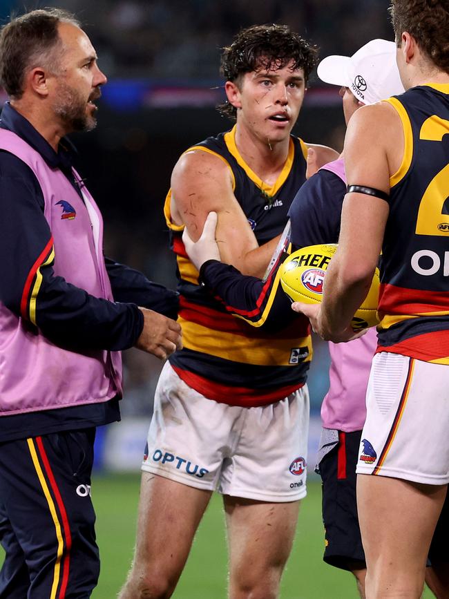 Ned McHenry was groggy after being dumped in a Scott Lycett sling tackle.