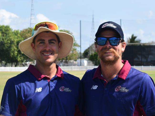 Mackay-Whitsunday brothers Mason Kohler and Lane Kohler at the North Queensland Cricket Alliance representative weekend in Mackay. Picture: Mitch Bourke