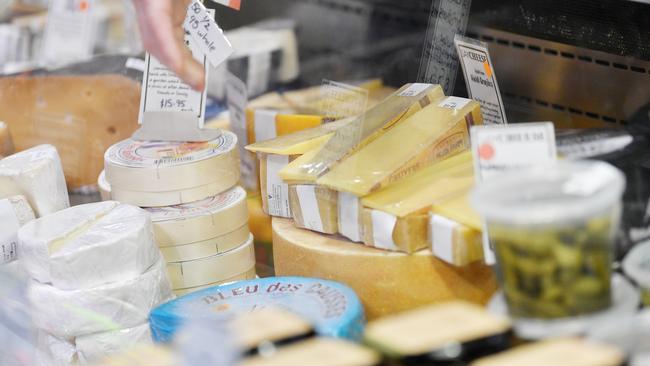 Australian producers of dozens of cheeses and other deli products face being barred from using the names of their products under a list of demands made by the European Union. Picture: AAP/David Mariuz