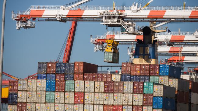 Industrial action at some ports in Australia has caused ships to be diverted to other locations, piling pressure on an already stretched shipping supply chain. Picture: NCA NewsWire / Paul Jeffers