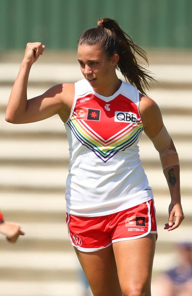 In action for the Sydney Swans. Picture: Getty Images