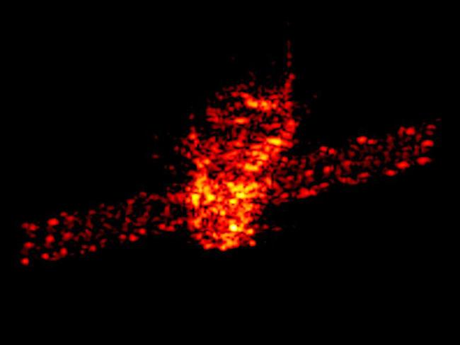 A radar image of the Tiangong-1 satellite about 270km above the earth. Picture: AFP Photo/Fraunhofer Fhr