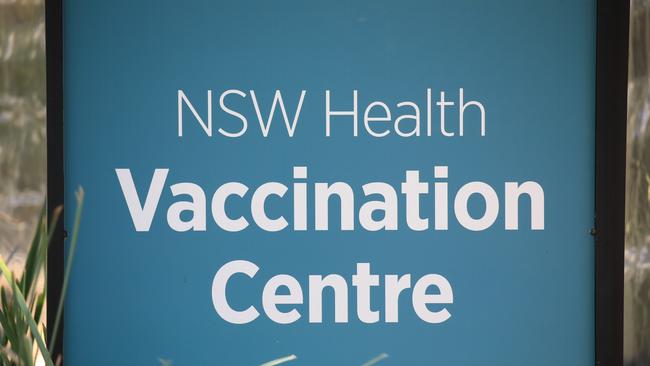 The vaccination hub in Sydney Olympic Park where around 8000 tradies are expected on Sunday Picture: NCA NewsWire / Christian Gilles