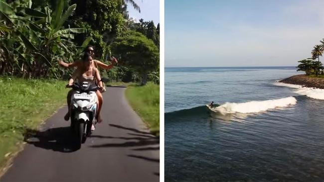 There aren't many places left in Bali where you can surf on your own. Pictures: Alex Boissett (via Youtube)
