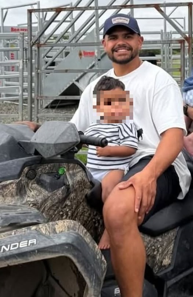 Latrell Mitchell shared this photo of himself and his son. Photo: Facebook, Latrell Mitchell Fan Page.