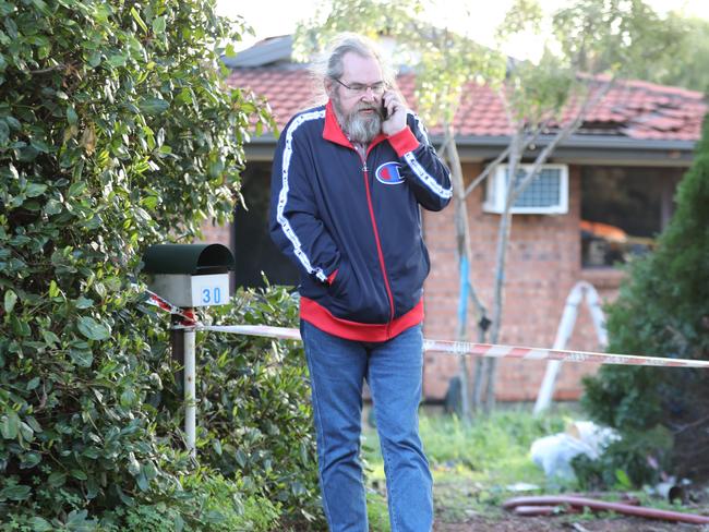 House destroyed by fire in Aaron Avenue, Darlington. Owner of the house, full time carer, Jeff Paget, 63, said someone had deliberately opened four gas burners on the stove to ignite the fire. 13 July 2019. (AAP Image/Dean Martin)