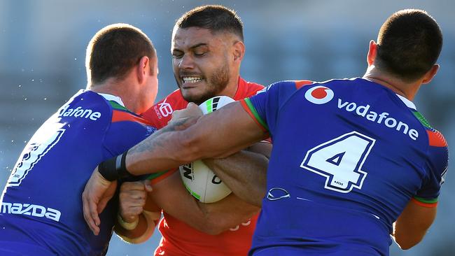 Brayden Wiliame during his time at the Dragons. Picture: AAP Image/Dan Himbrechts