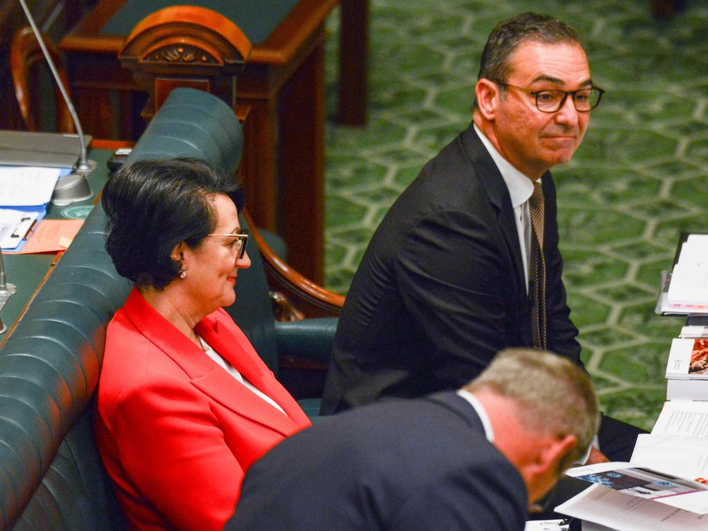 Premier Steven Marshall slammed a radio presenter after being asked a ‘grubby’ question about Attorney-General Vickie Chapman. Picture: NCA NewsWire/Brenton Edwards