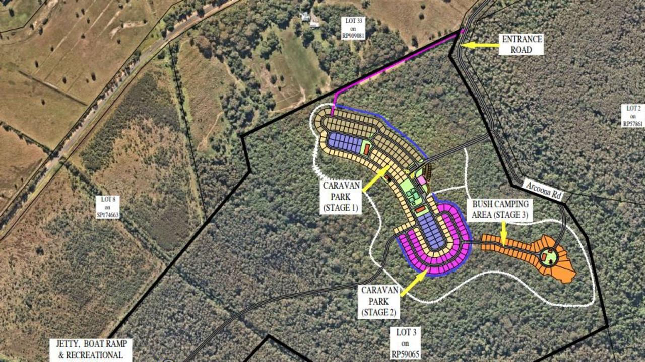 Developer Danseur, directed by Noel Covey, has pitched a 254-site tourist park near the Blue Heart flood plains.