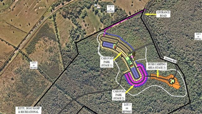 Developer Danseur, directed by Noel Covey, has pitched a 254-site tourist park near the Blue Heart flood plains.