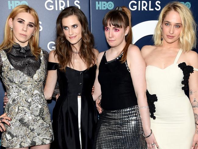 Girls was completely overlooked in its final season starring (L-R) Zosia Mamet, Allison Williams, Lena Dunham and Jemima Kirke.  Picture:  Getty