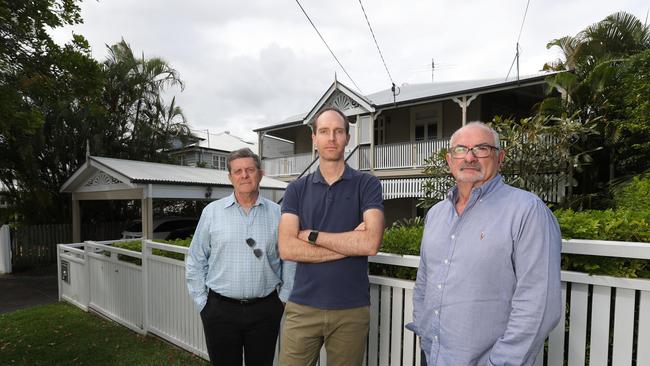 Peter Druiti, Ben O’Donnell and David Diamond in Hawthorne. Picture: Annette Dew