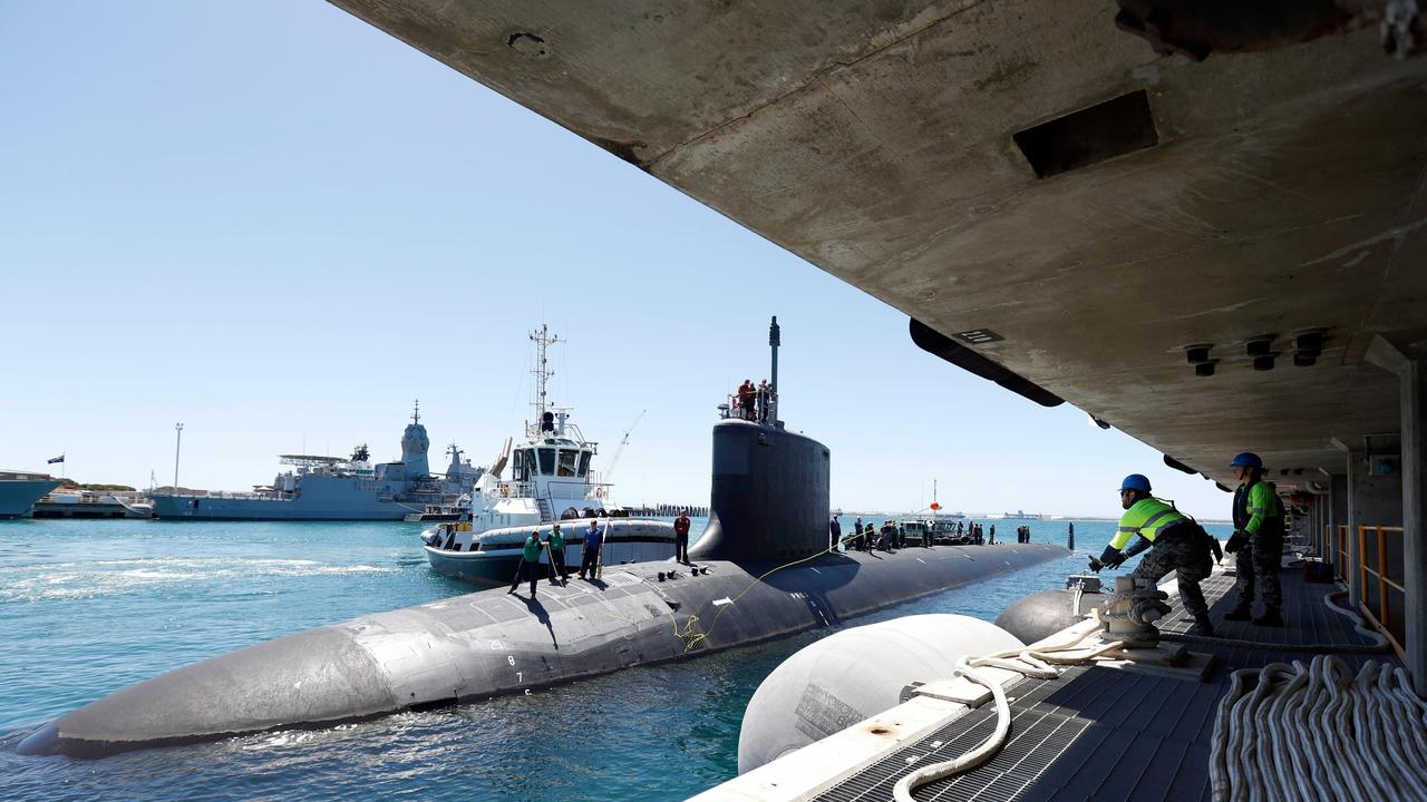 United States Navy Virginia Class submarine USS Mississippi arrives at Fleet Base West, Rockingham, Western Australia for a routine port visit.