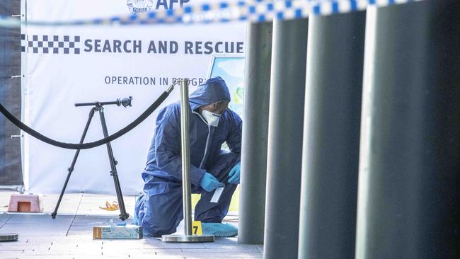 Police investigate a brawl at Kokomo's Nightclub in Canberra, ACT, that resulted in the death of one man and serious injury of another. Picture: NCA NewsWire / Gary Ramage