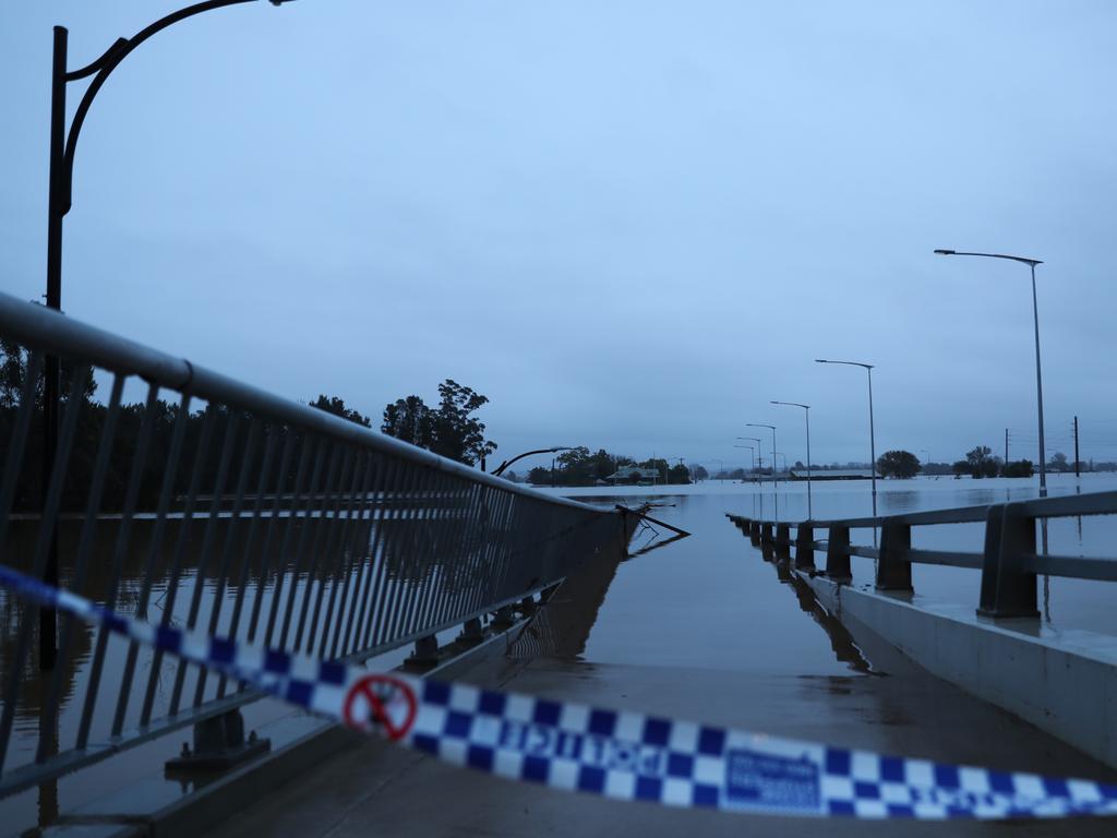 The Windsor Bridge under water during floods in July 2022. Picture: John Grainger