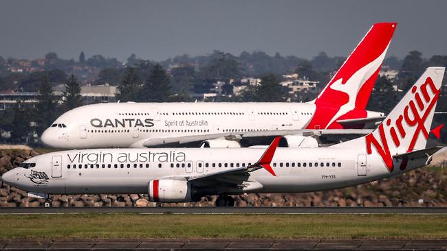 Qantas and Virgin Australia are reaping the benefits of almost zero competition in the domestic travel market. Picture: AFP