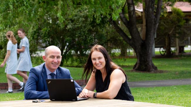 Gippsland Grammar teachers Justin Henderson and Prue McNaughton. Picture: Lisa Baker