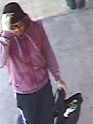 CCTV footage on man wanted over the robbery. Pic supplied.