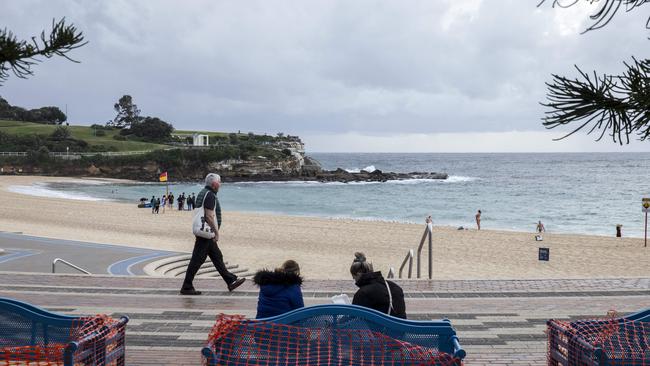 Coogee Beach on Thursday, which is set to be open for recreational purposes on Friday. Picture by Damian Shaw