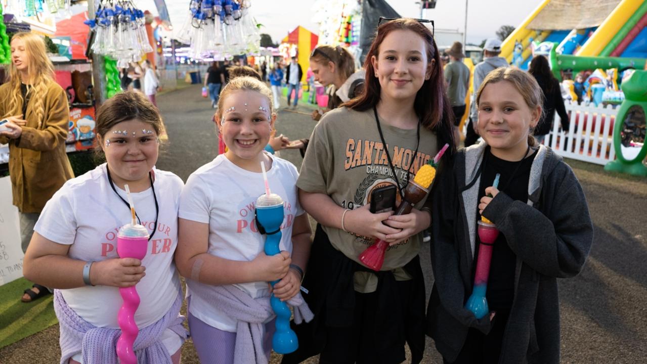 Tabell, Isla, Faith and Addisyn at the Gympie Show, Thursday May 18, 2023 Picture: Christine Schindler