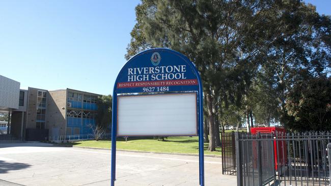 Riverstone High School along with Wyndham College and Schofields Public School were closed for two days this week due to positive cases linked to the school. Picture: NCA NewsWire / Jeremy Piper