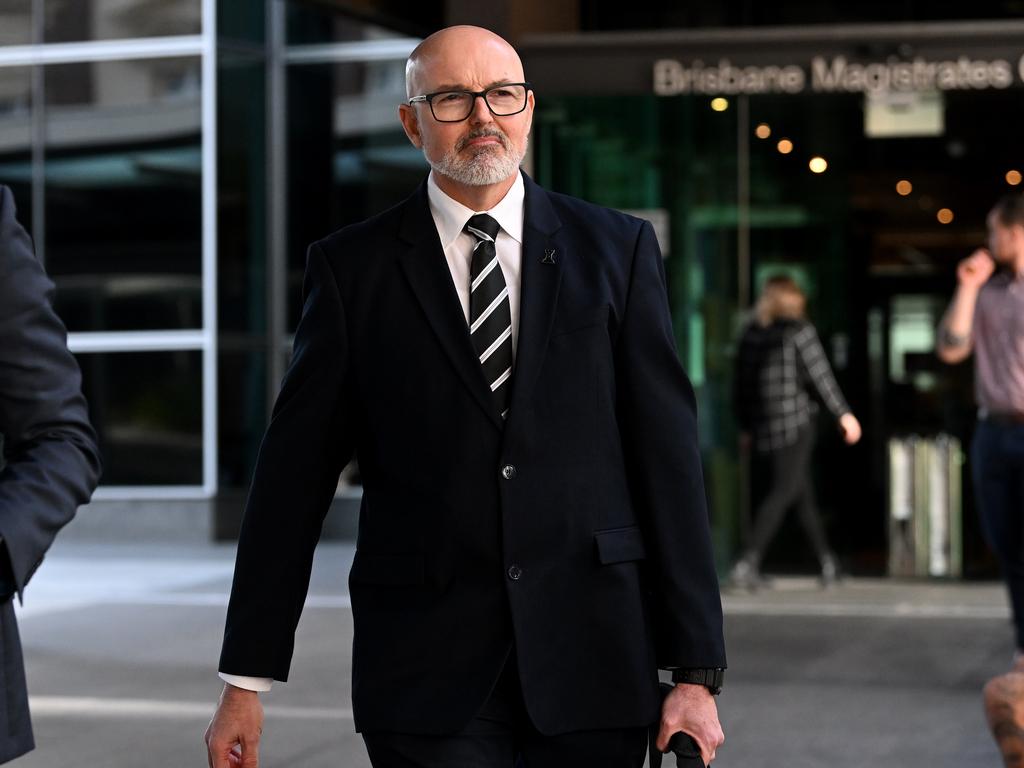 Police Detective Acting Senior Sergeant Danni McCann leaves the Magistrates Court in Brisbane on Wednesday. Picture: Dan Peled/NCA NewsWire