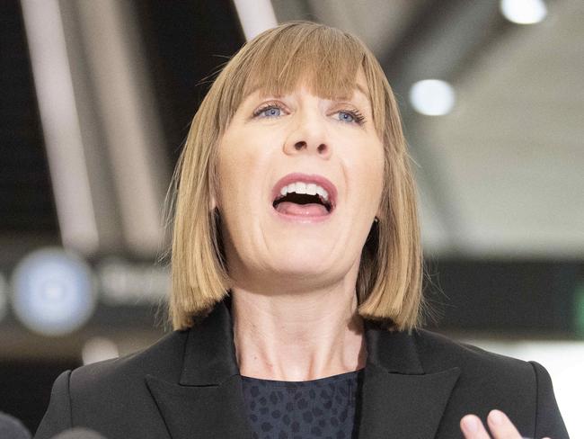 SYDNEY, AUSTRALIA. NewsWire Photos.July 30, 2024.Transport Minister Jo Haylen announces a delay to the opening of the Sydney Metro. Picture: NewsWire / Jeremy Piper