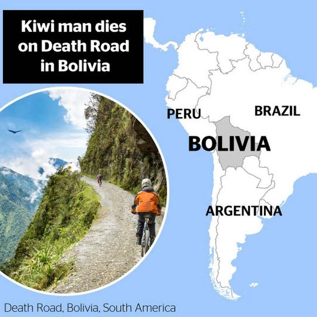 The mountain biker from New Zealand was killed on the infamous road. Picture: NZ Herald