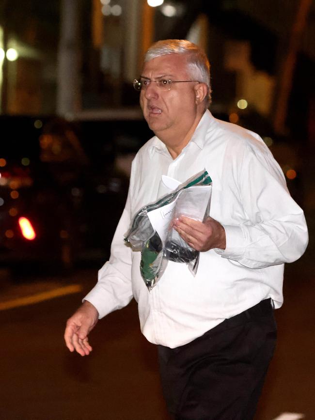 Frank Zumbo pictured as he leaves the Surry Hills police centre. 5th June 2021. Frank Zumbo has been granted bail after being charged with historical sexual offences. Picture: Damian Shaw.