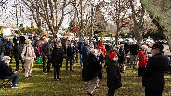 Friends of Bowral rally against Station St development. Photo: Peter Edwards